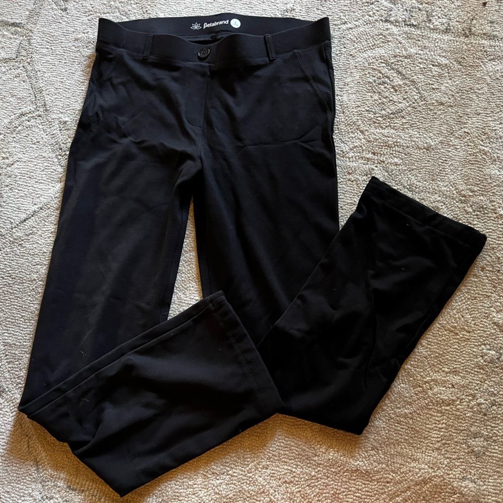 Betabrand Classic Black Trousers